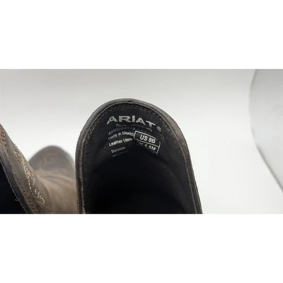 Ariat Bootie Women 9B Brown Dixon Western Ankle Boot Cutout Leather 10038420 - Picture 6 of 7